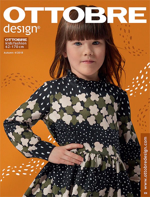 Kuva: OTTOBRE design Kids 4/2018 – englanninkielinen lastenvaatteiden kaavalehti – saatavilla verkossa Šarlotes audumi