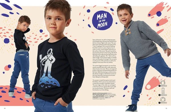 Kuva: OTTOBRE design Kids 4/2018 – englanninkielinen lastenvaatteiden kaavalehti – saatavilla verkossa Šarlotes audumi