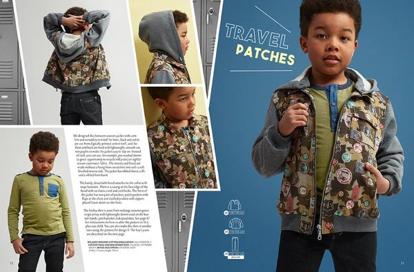 Kuva: OTTOBRE design Kids 4/2018 – englanninkielinen lastenvaatteiden kaavalehti – saatavilla verkossa Šarlotes audumi