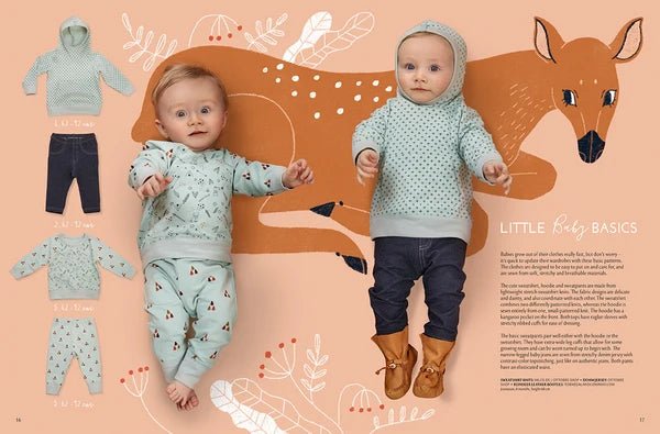 Kuva: OTTOBRE design Kids 4/2018 – englanninkielinen lastenvaatteiden kaavalehti – saatavilla verkossa Šarlotes audumi
