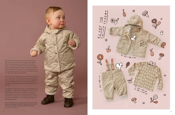 Attēls ar OTTOBRE design Kids 4/2023 – bērnu apģērbu piegrieztņu žurnāls angļu valodā – pieejams internetā Šarlotes audumi