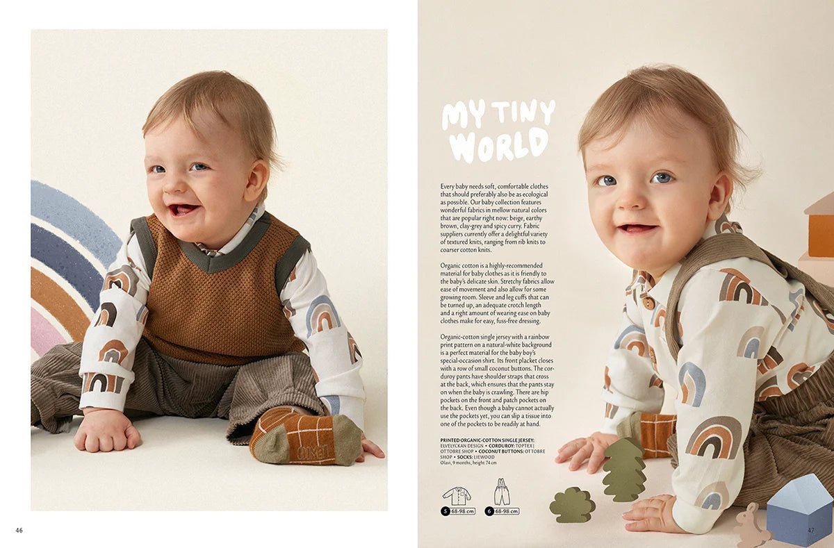 Kuva: OTTOBRE design Kids Winter – englanninkielinen lastenvaatteiden kaavalehti – saatavilla verkossa Charlottes-kangasverkkokaupasta