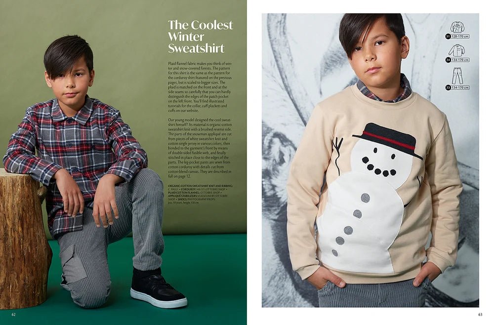Kuva: OTTOBRE design Kids Winter – englanninkielinen lastenvaatteiden kaavalehti – saatavilla verkossa Charlottes-kangasverkkokaupasta