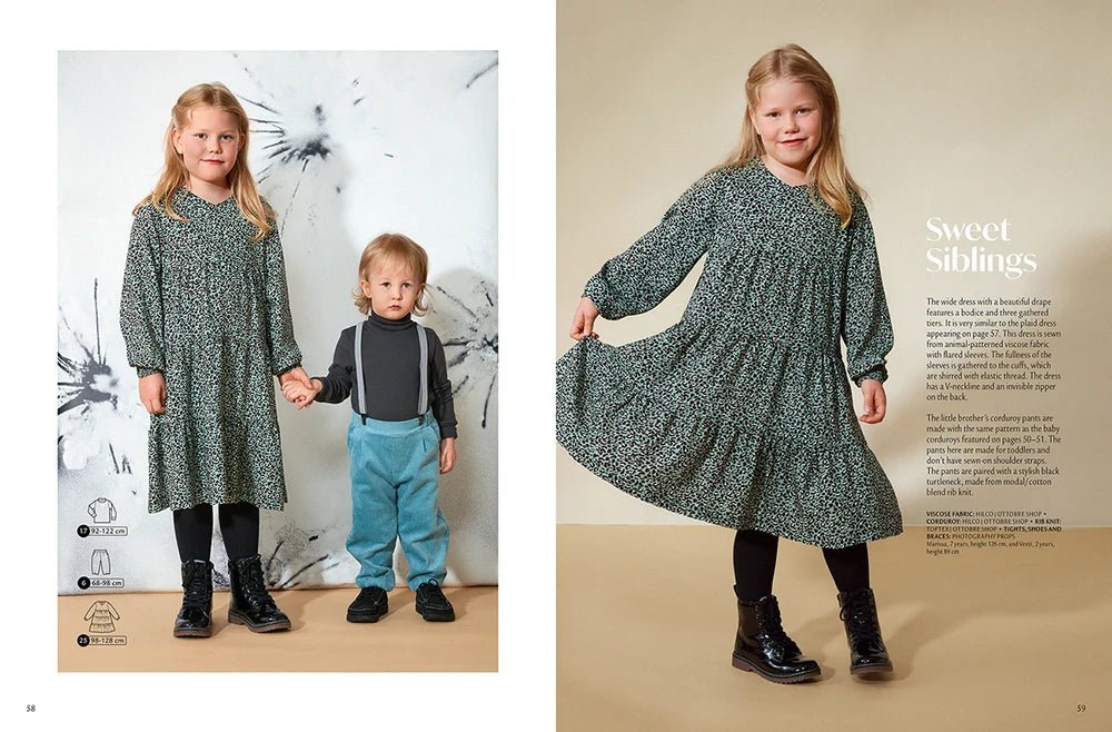 Kuva: OTTOBRE design Kids Winter – englanninkielinen lastenvaatteiden kaavalehti – saatavilla verkossa Charlottes-kangasverkkokaupasta