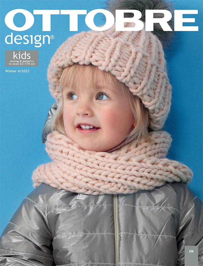 Kuva: OTTOBRE design Kids Winter – englanninkielinen lastenvaatteiden kaavalehti – saatavilla verkossa Charlottes-kangasverkkokaupasta