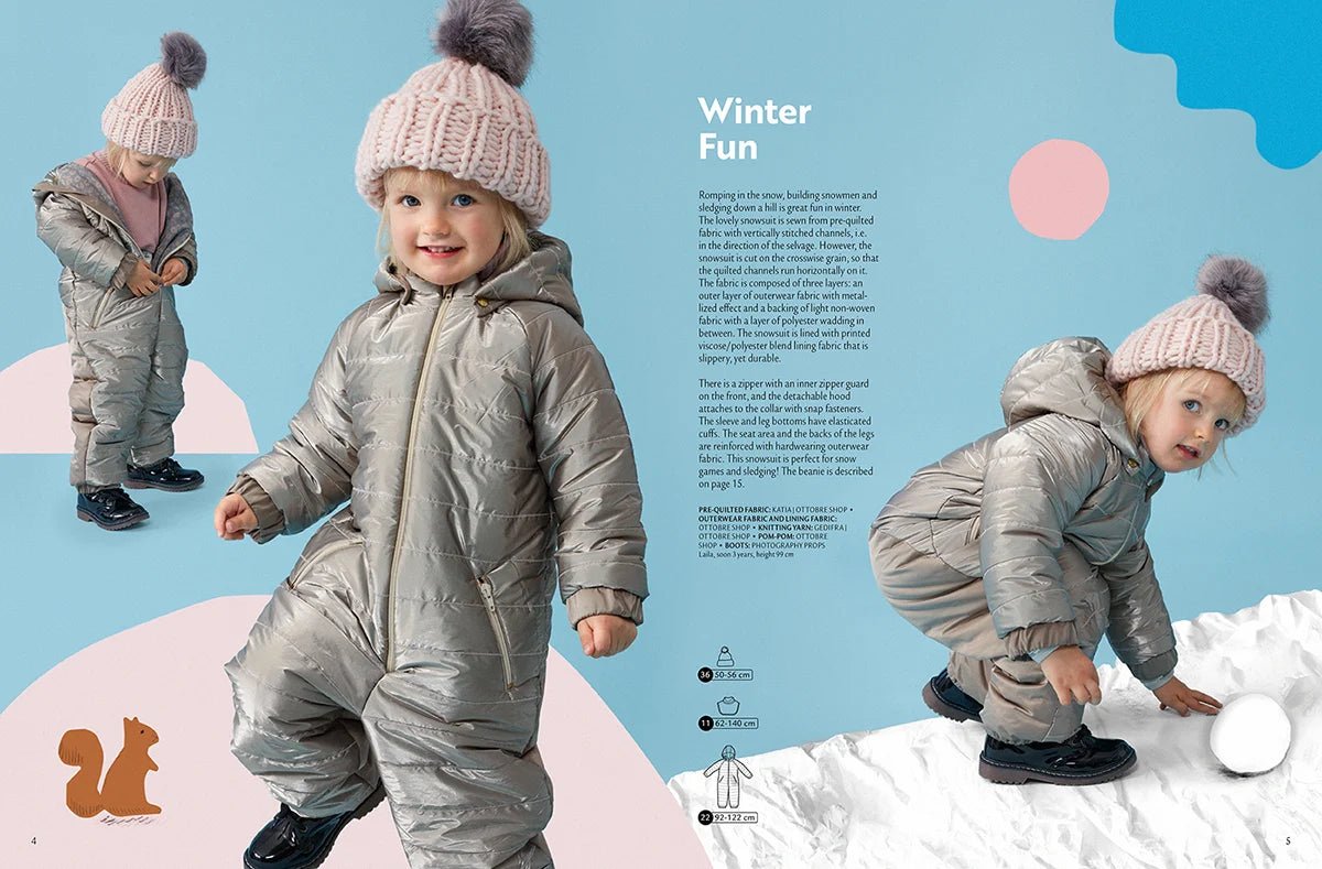 Kuva: OTTOBRE design Kids Winter – englanninkielinen lastenvaatteiden kaavalehti – saatavilla verkossa Charlottes-kangasverkkokaupasta