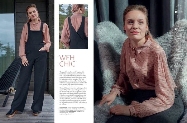 Attēls ar OTTOBRE design Woman 5/2020 – sieviešu apģērbu piegrieztņu žurnāls angļu valodā – pieejams internetā Šarlotes audumi