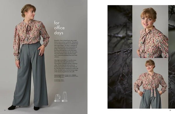 Kuva tuotteesta OTTOBRE design Woman 5/2022 – englanninkielinen naistenvaatteiden kaavalehti – saatavilla verkkokaupasta Šarlotes audumi