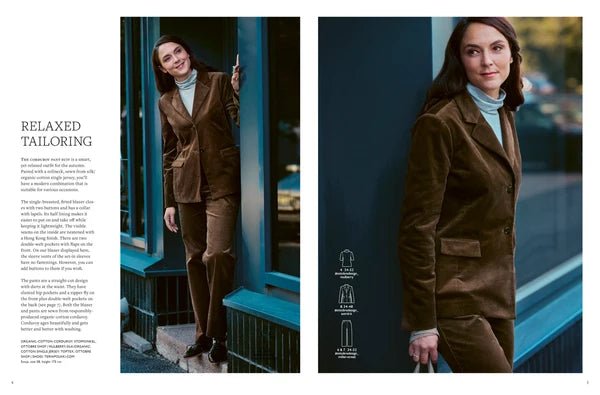 Kuva tuotteesta OTTOBRE design Woman 5/2023 – englanninkielinen naisten vaatteiden kaavalehti – saatavilla verkossa Šarlotes audumi