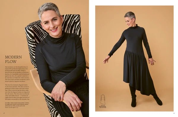 Kuva OTTOBRE design Woman 6/2023 - englanninkielisestä naisten vaatekaavojen lehdestä – saatavilla verkossa Šarlotes audumi -kaupassa