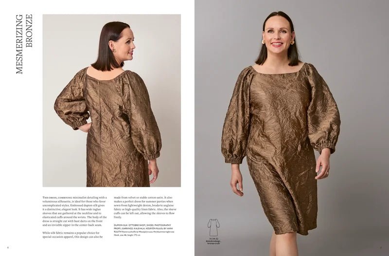 Kuva OTTOBRE design Woman 6/2023 - englanninkielisestä naisten vaatekaavojen lehdestä – saatavilla verkossa Šarlotes audumi -kaupassa