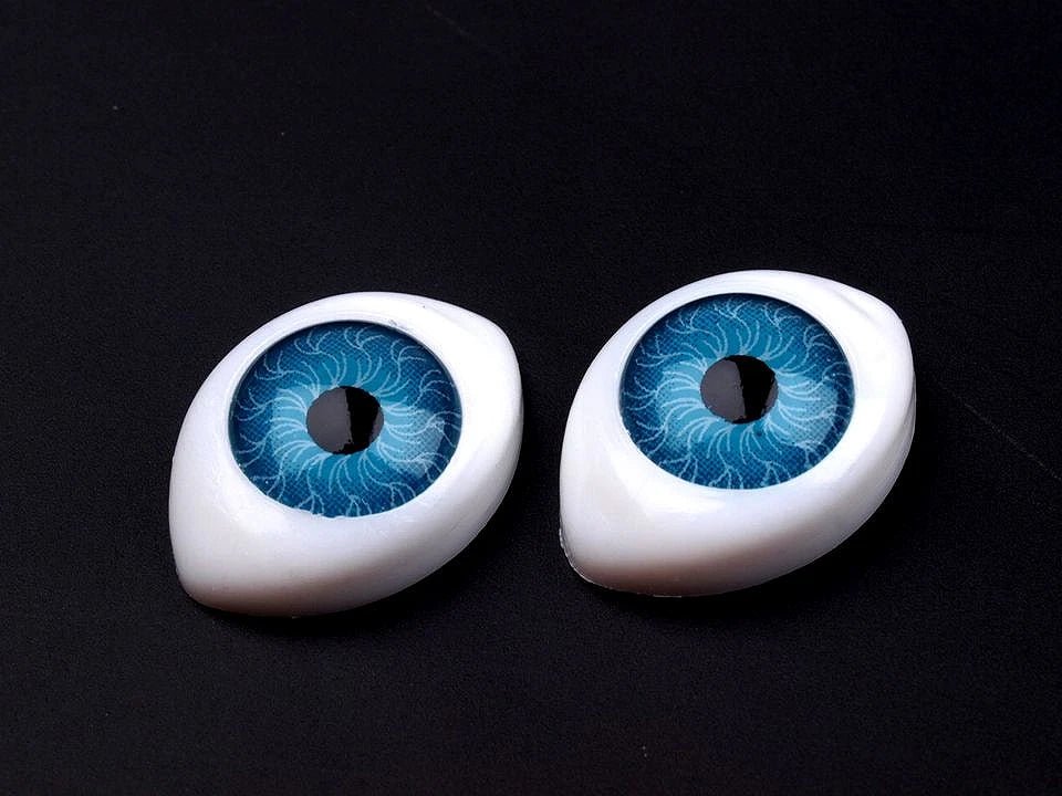 Attēls ar Ovālas plastmasas acis 12x17 mm – pieejams Šarlotes audumi