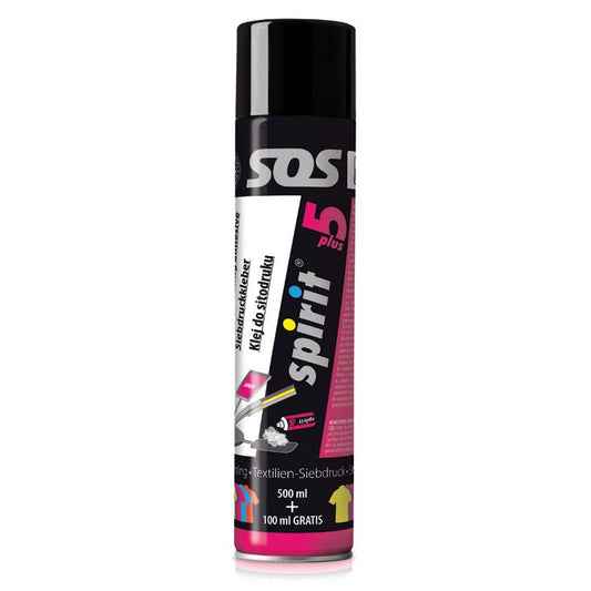 Image with temporary fabric spray adhesive SPIRIT 5 PLUS | Enhanced grip | 600 ml – available at Šarlotes audumi