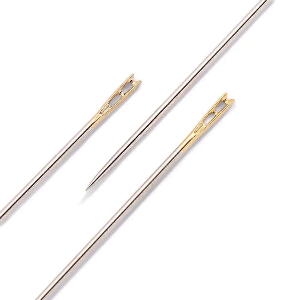 Image of Prym self-threading needles assorted No. 5–9 (6 pcs) – available at Šarlotes audumi