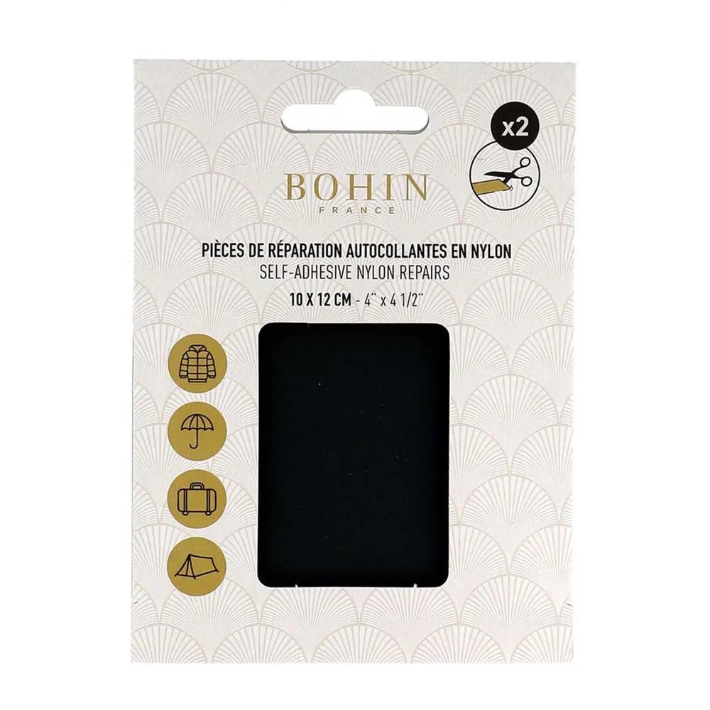 Patch autocollant Bohin 10x12 cm - gris foncé (lot de 2)