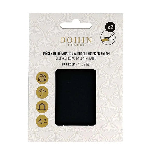 Bohin self-adhesive patch 10x12 cm - dark grey (2 pcs. in set)