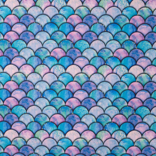 Swimsuit lycra fabric - colorful half-circles 220 g/m² | UPF 50+