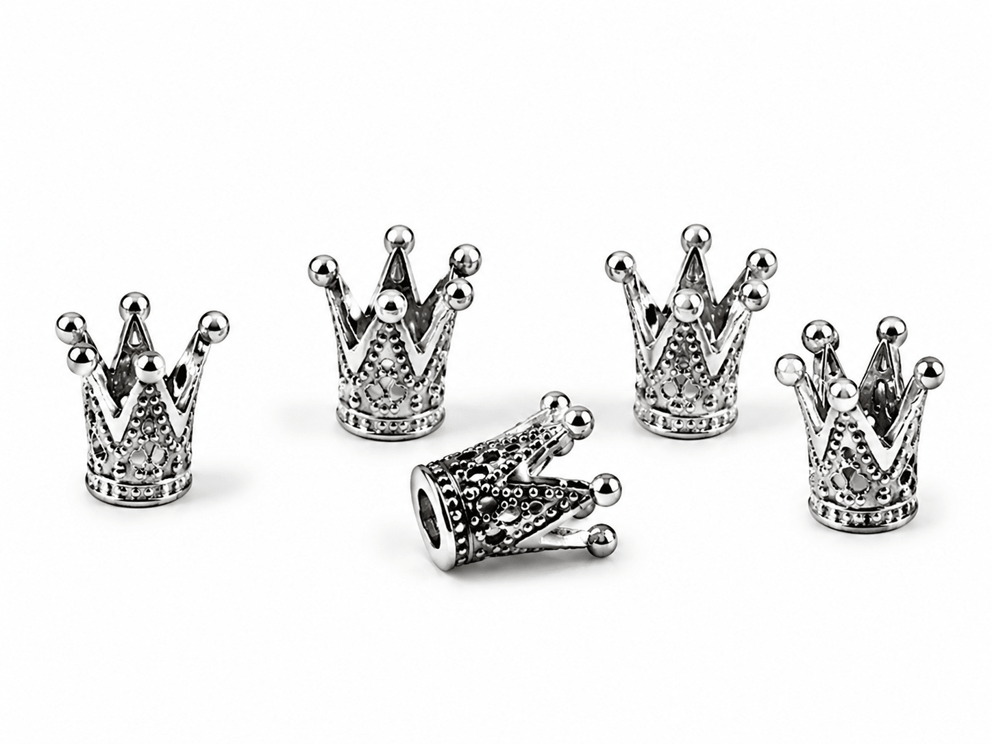 Attēls ar Pērlītes-kronīši 10x 10 mm, 5 gab. – pieejams internetā Šarlotes audumi