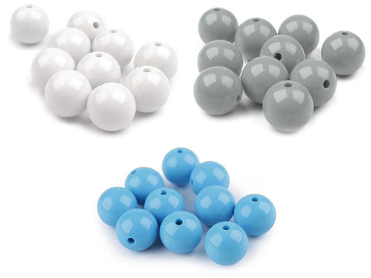 Beads, Ø20 mm, 10 pcs|assorted color variants