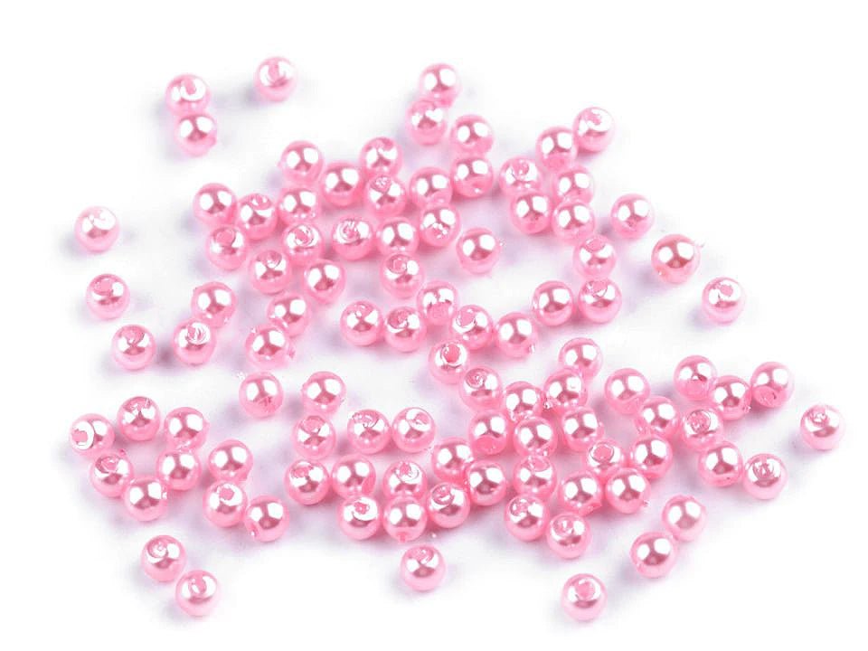 Beads, Ø4 mm, 10 g - assorted colors