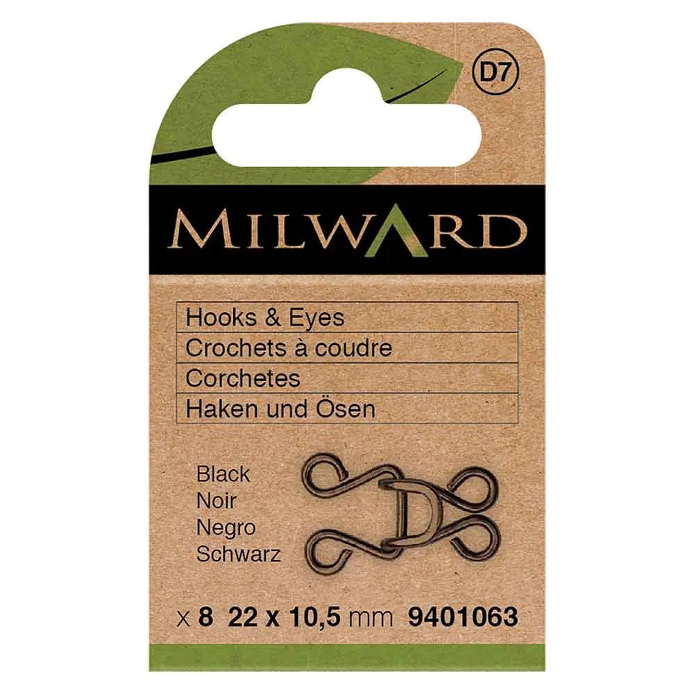 Crochets et boucles à coudre 22x10,5 mm - noir