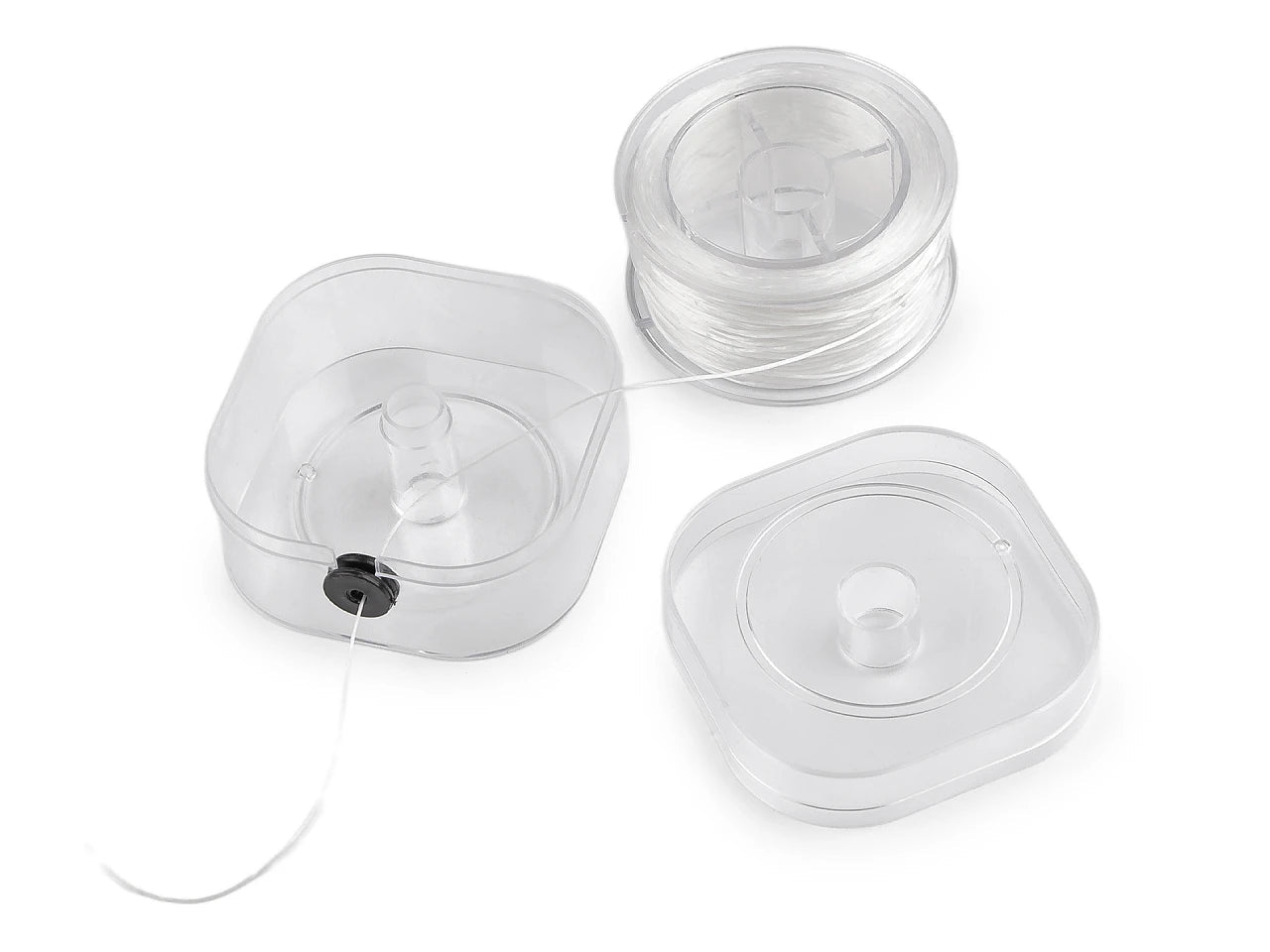Image with Flat elastic cord, rubber 0.8 mm (100 m) in a box – available at Charlotte's Fabrics