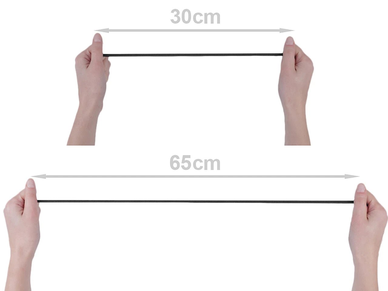 Flat rubber - 3 mm white