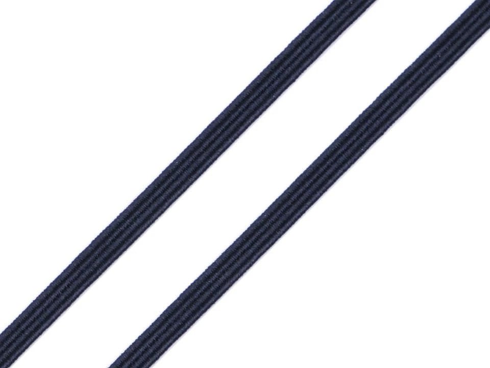 Élastique plat - 3 mm bleu foncé