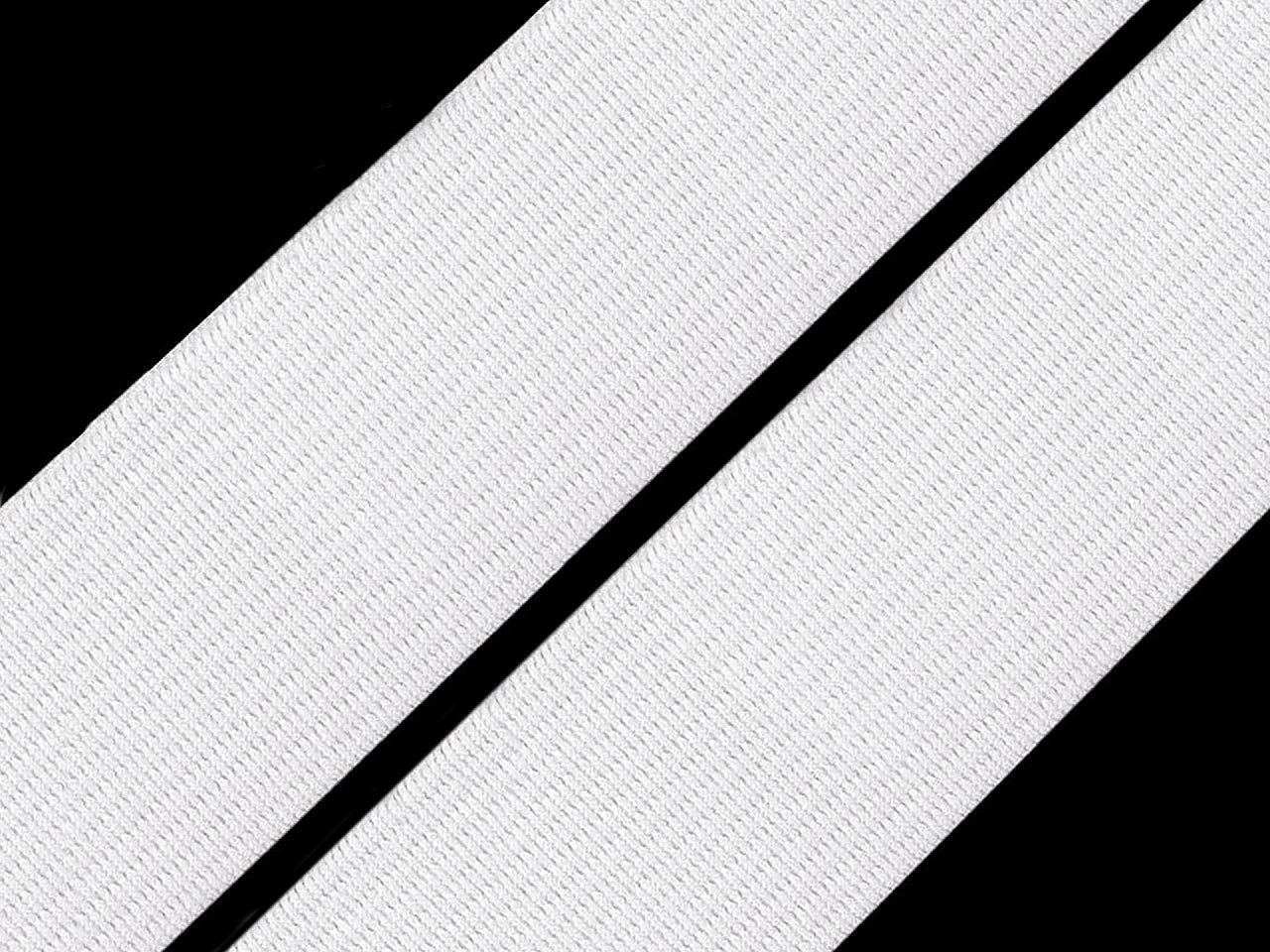 Caoutchouc plat - 3,5 cm blanc