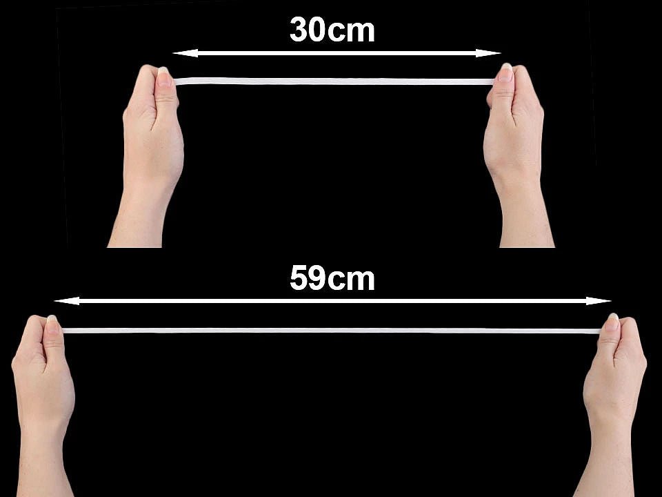 Élastique plat - 6 mm blanc