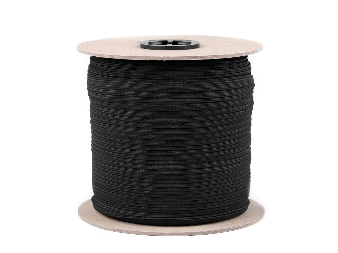 Élastique plat noir - 7 mm