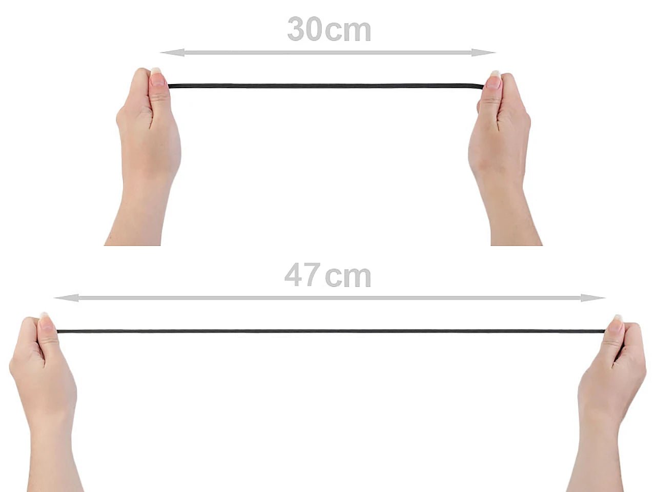 Élastique plat - 7 mm noir