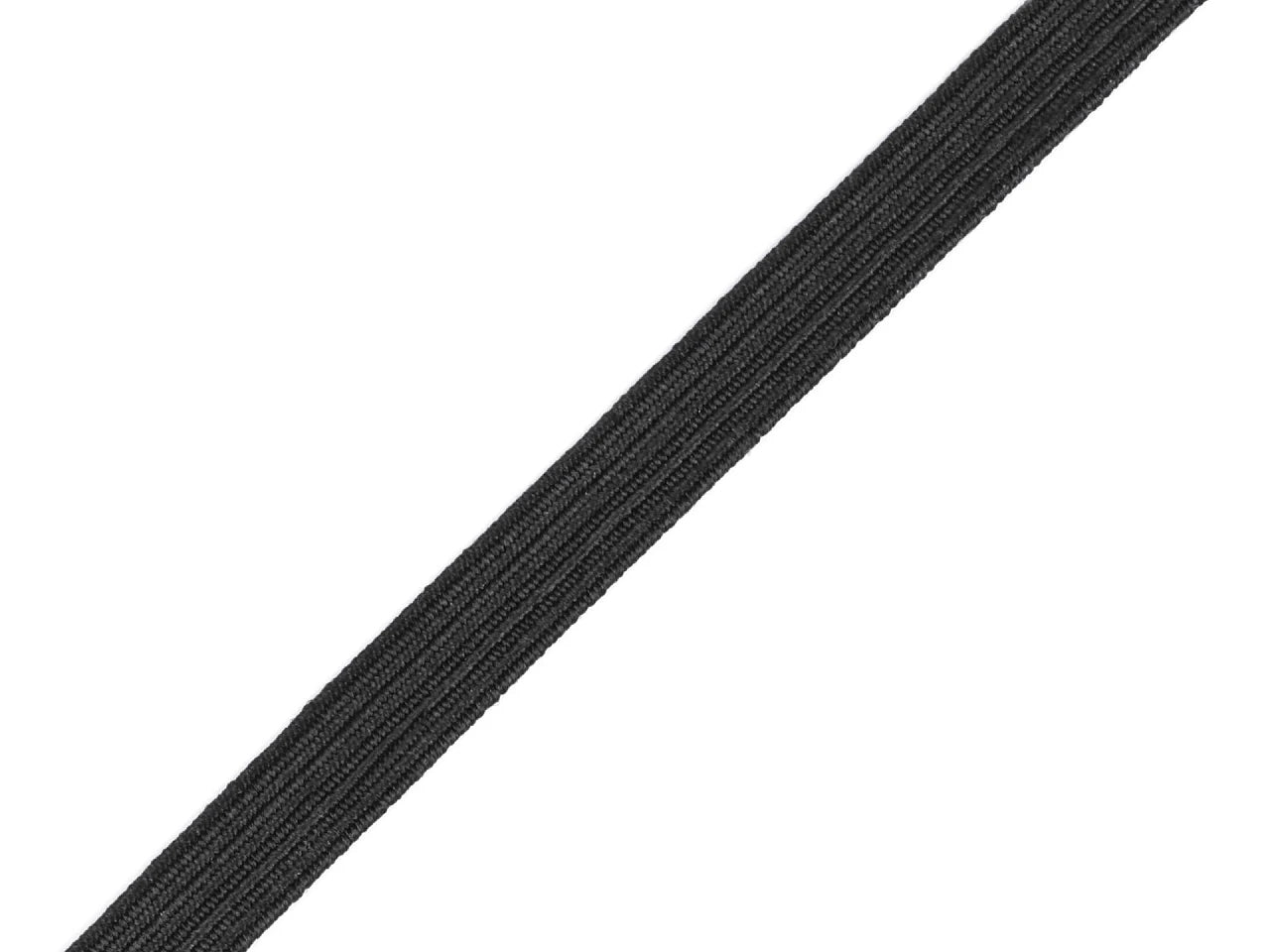 Élastique plat noir - 7 mm