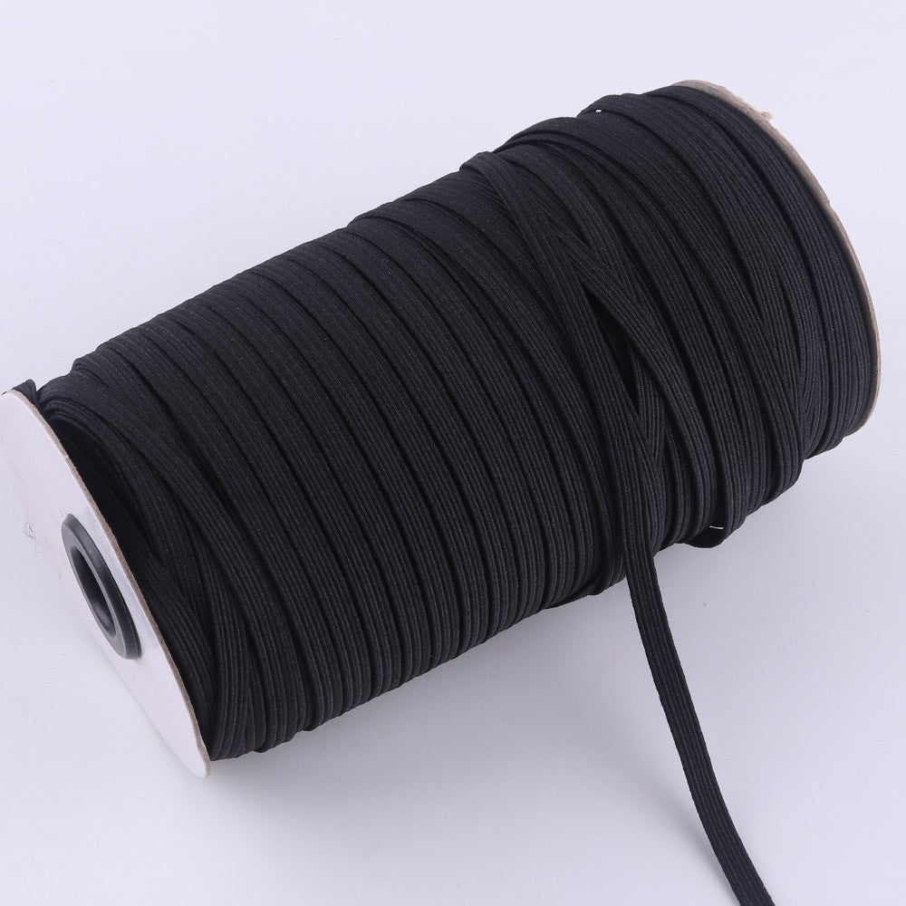 Élastique plat - 7 mm noir