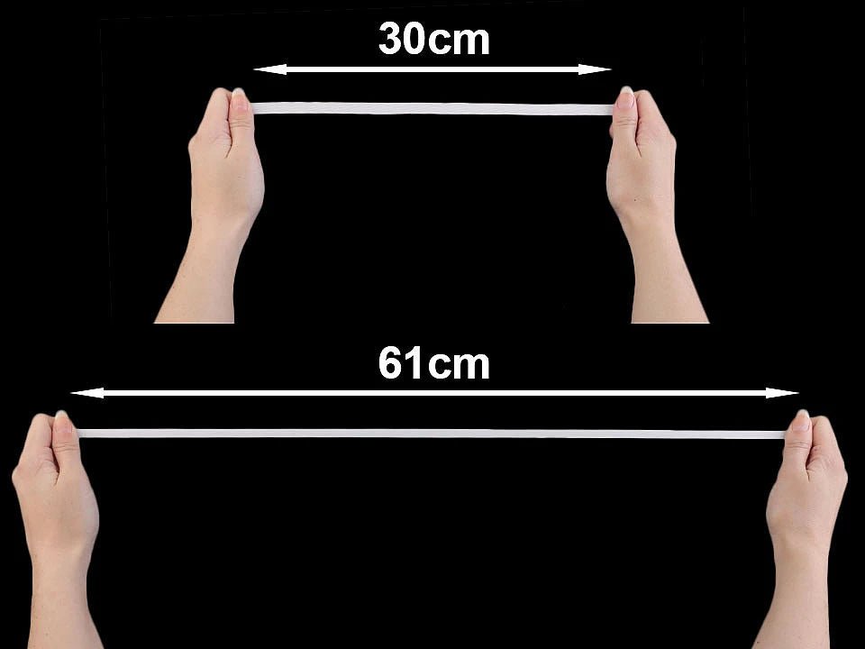 Élastique plat - 9 mm blanc