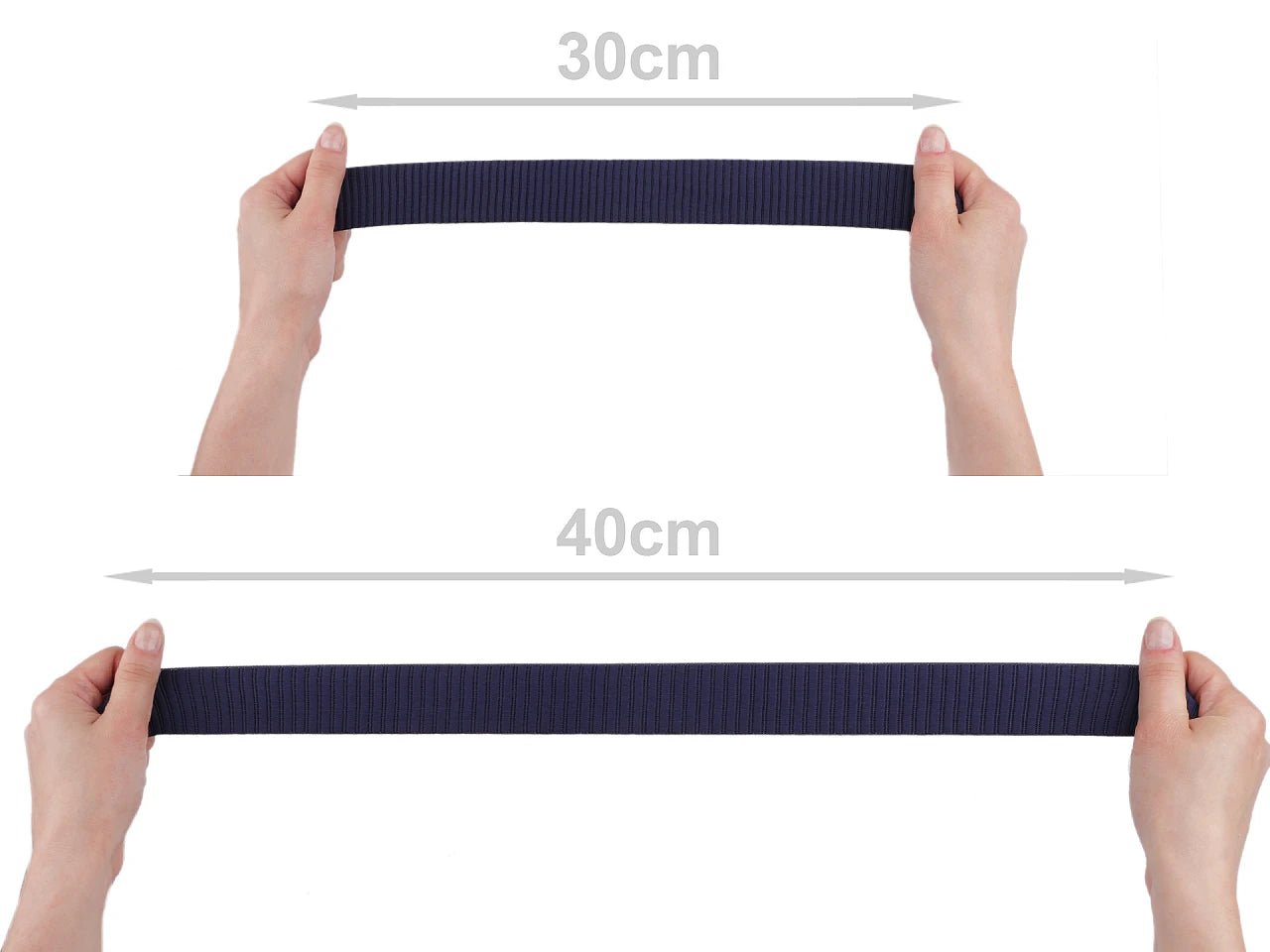 Flat elastic for boxer shorts - 3.8 cm black