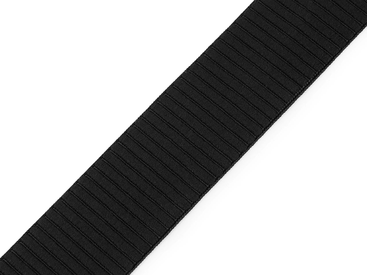 Flat elastic for boxer shorts - 3,8 cm black