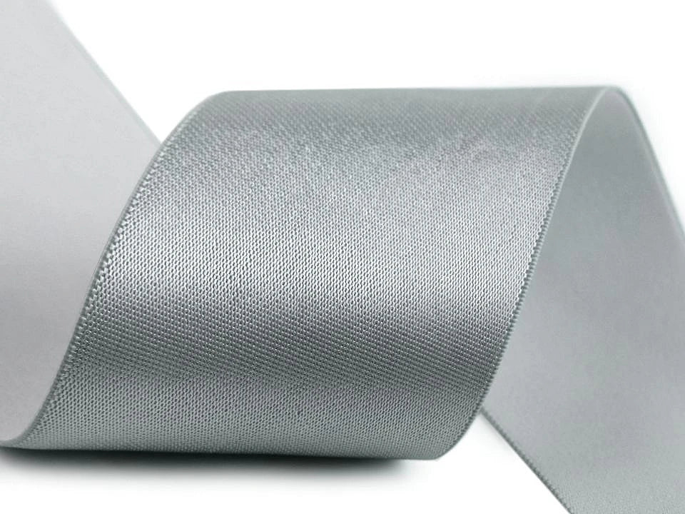 Élastique plat satiné 5 cm - gris