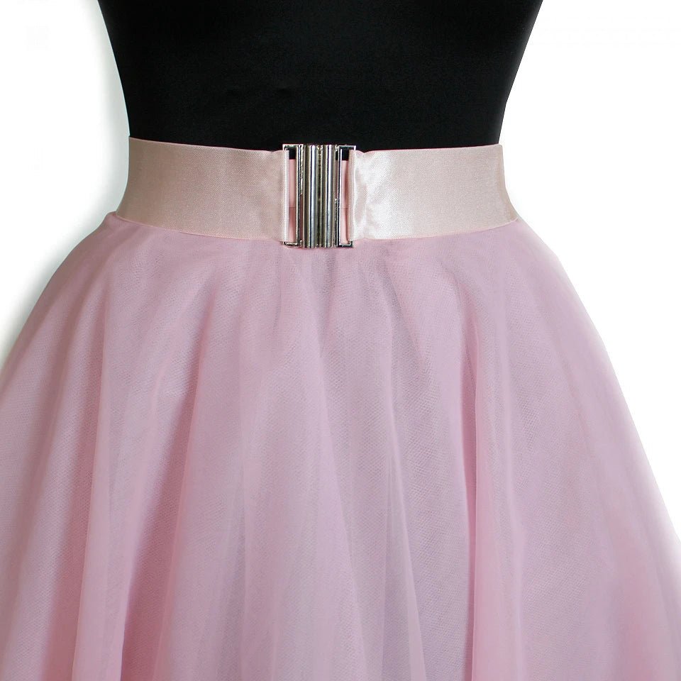 Élastique plat satiné 5 cm - rose poudré