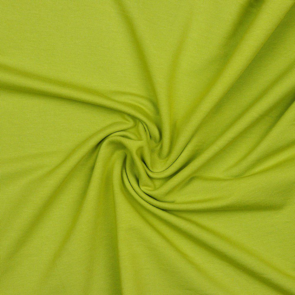 Jersey fin en coton - pomme verte 215 g/m²