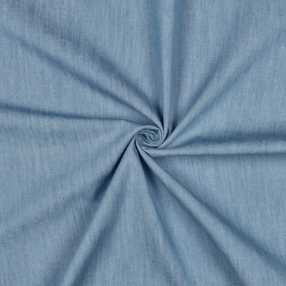 Image of thin denim fabric for dresses, shirts - light blue 135 g/m² – available at Šarlotes audumi