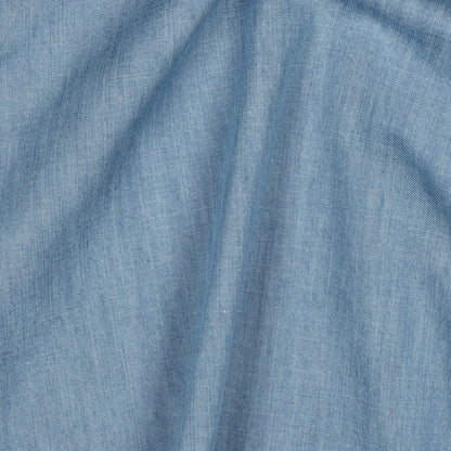 Image of thin denim fabric for dresses, shirts - light blue 135 g/m² – available at Šarlotes audumi