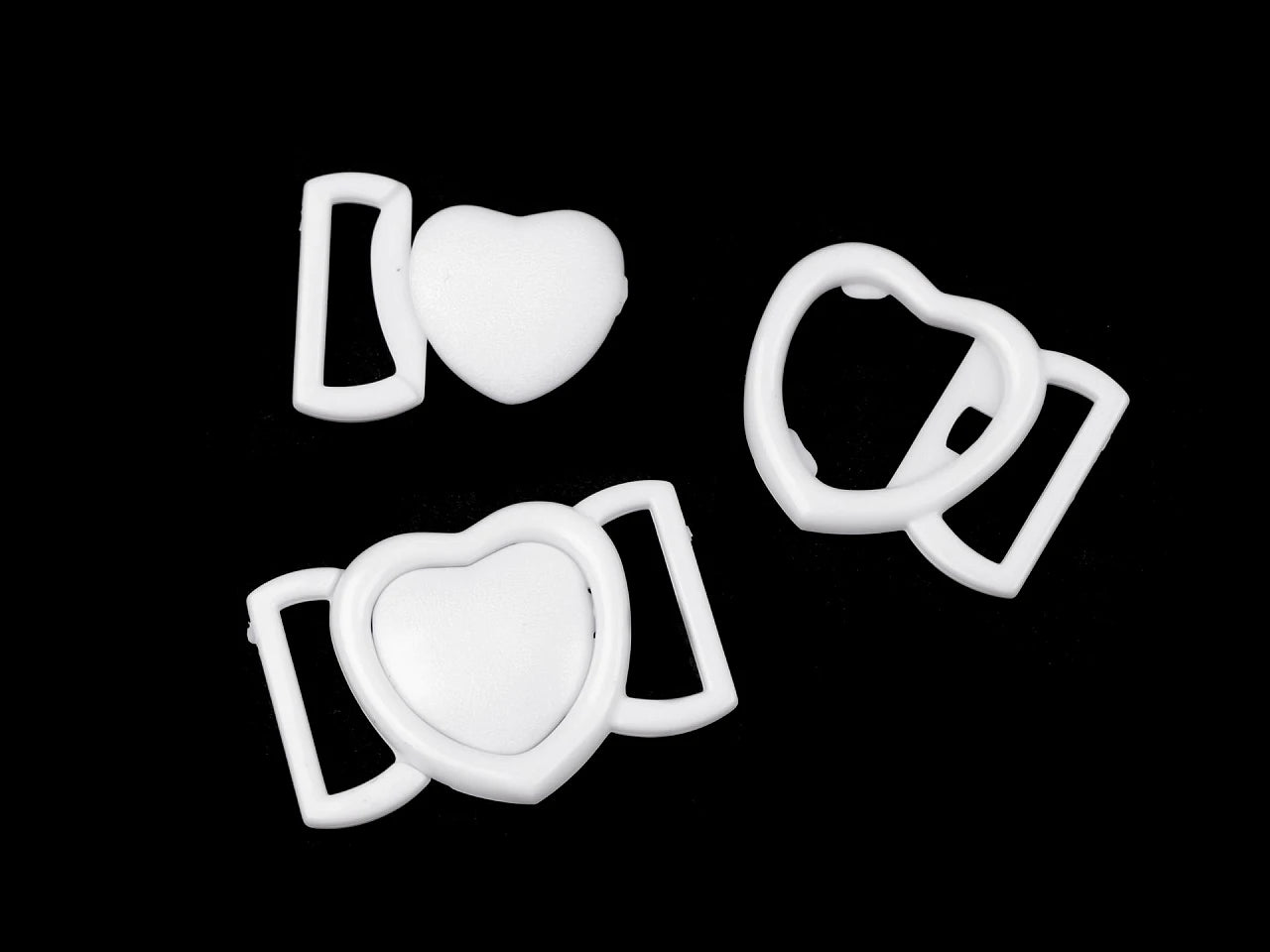 Fermeture en plastique - clip 20 mm - blanc (lot de 2 pièces)