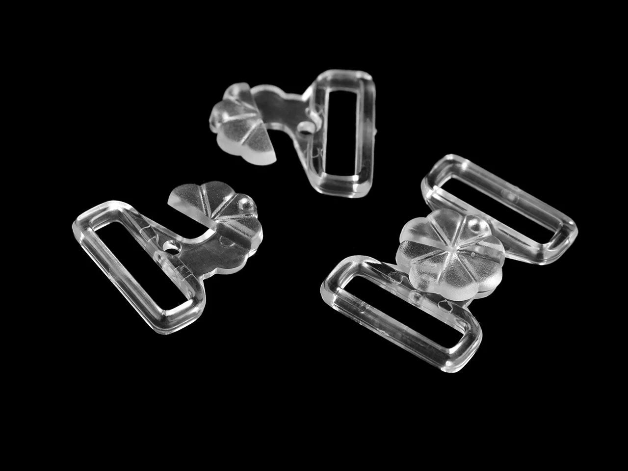 Image with plastic closure for swimwear – 17 mm 5 pairs – available at Charlotte Fabrics