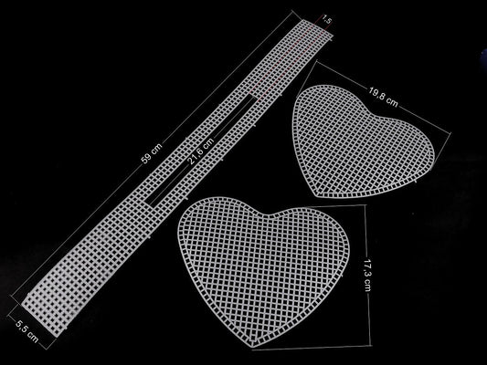 alt
Image of plastic canvas for a heart-shaped purse – available from Charlotte's Fabrics
