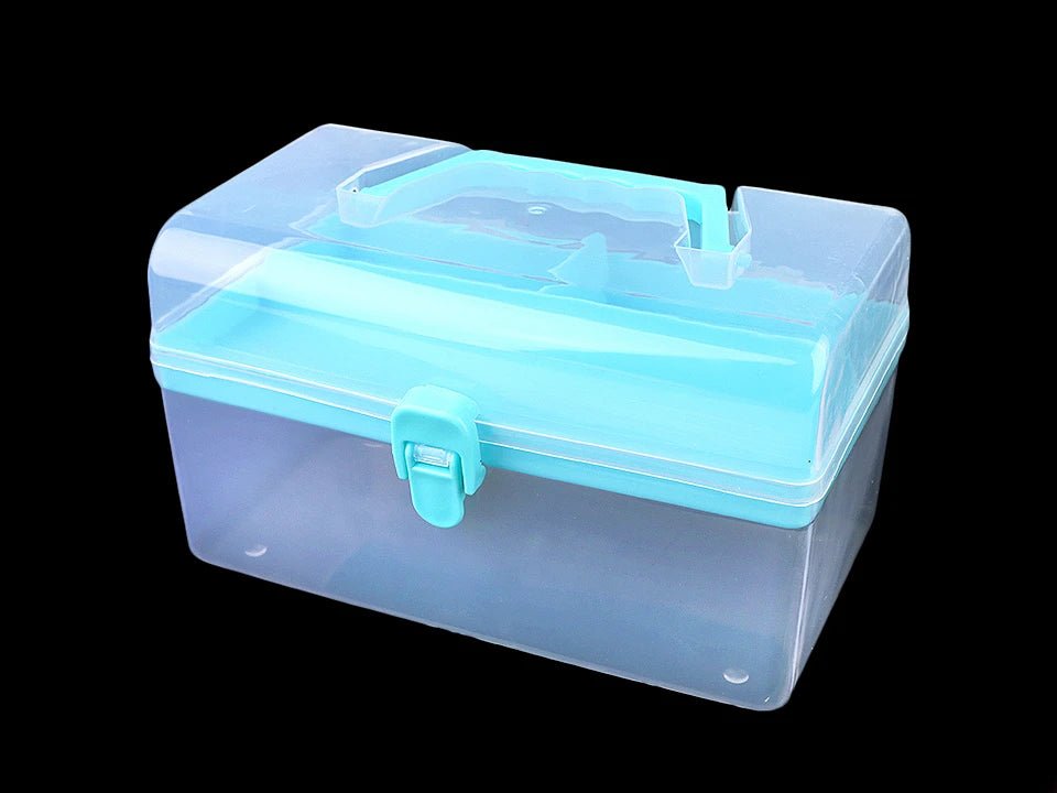 Boîte en plastique avec poignée pour loisirs créatifs
