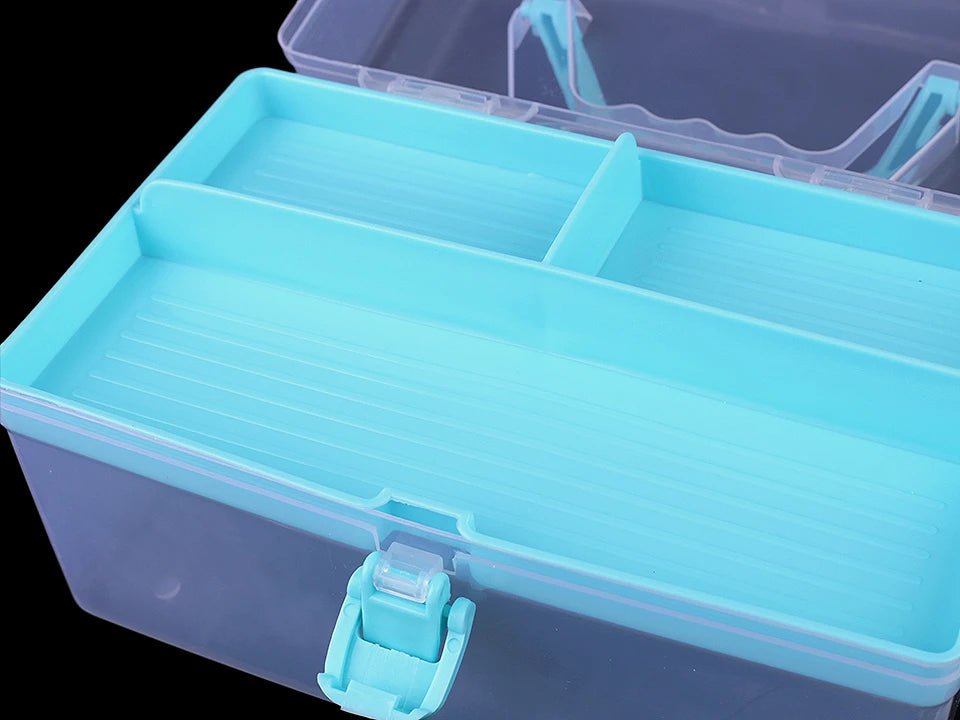 Boîte en plastique avec poignée pour loisirs créatifs