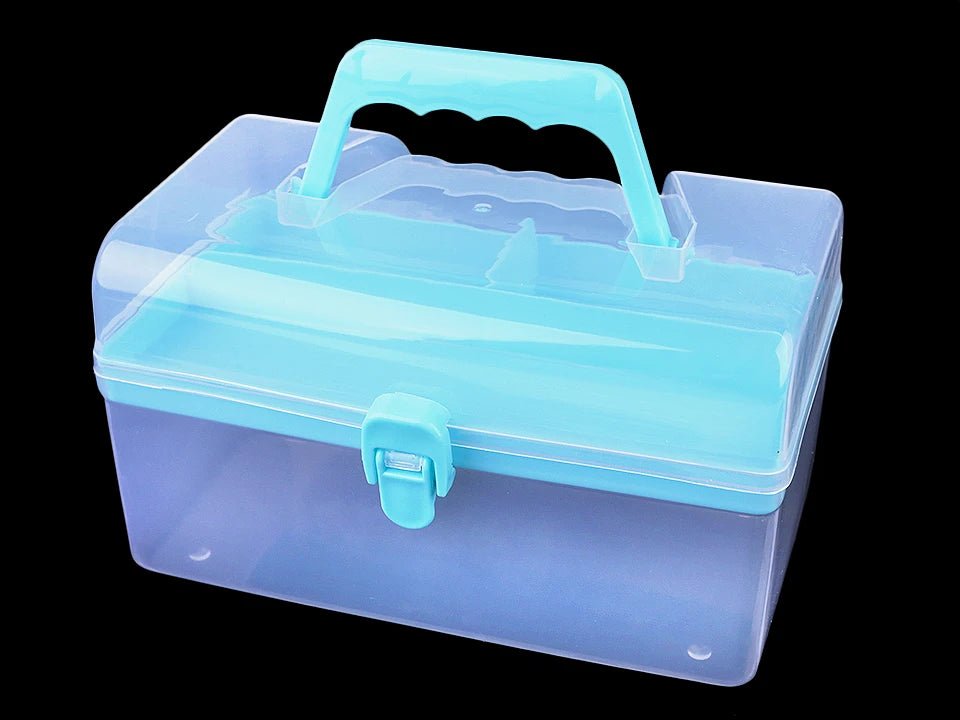 Boîte en plastique avec poignée pour loisirs créatifs