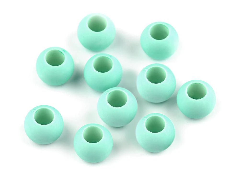 Matte plastic beads 10x12 cm|20 pcs.|assorted colors
