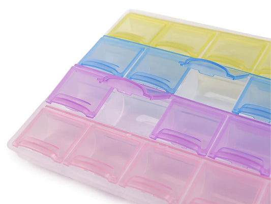 Image of a plastic organizer box 12 × 21,5 × 2 cm – available at Šarlotes audumi